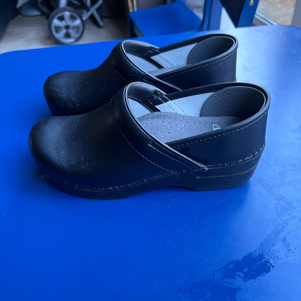Size 37 Black Dansko Professional Clog